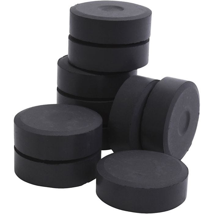 Tempera akvarellmaling, H: 19 mm, dia. 57 mm, svart, 10 stk./ 1 pk.