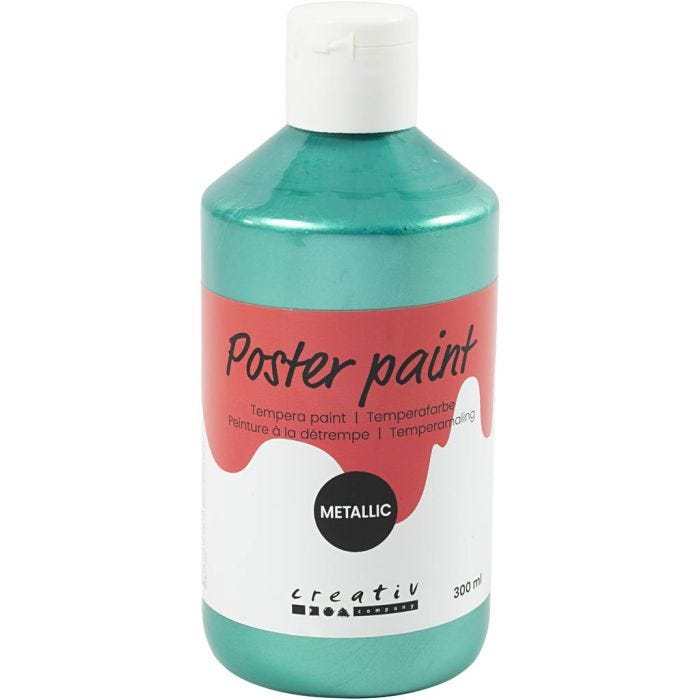 Temperamaling Metallic, grønn, 300 ml/ 1 pk.