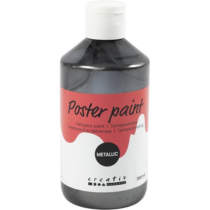 Temperamaling Metallic, svart, 300 ml/ 1 pk.
