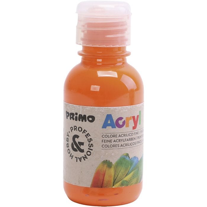 PRIMO luksus acrylmaling, orange, 125 ml/ 1 fl.