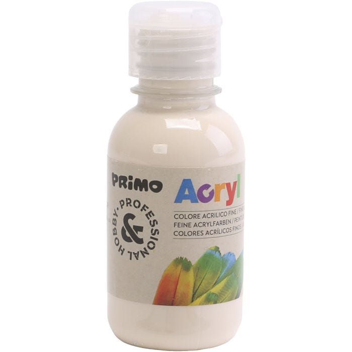 PRIMO luksus acrylmaling, beige, 125 ml/ 1 fl.