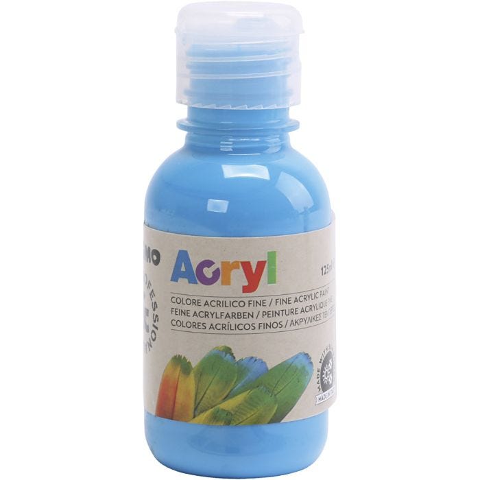PRIMO luksus acrylmaling, primær blå, 125 ml/ 1 fl.