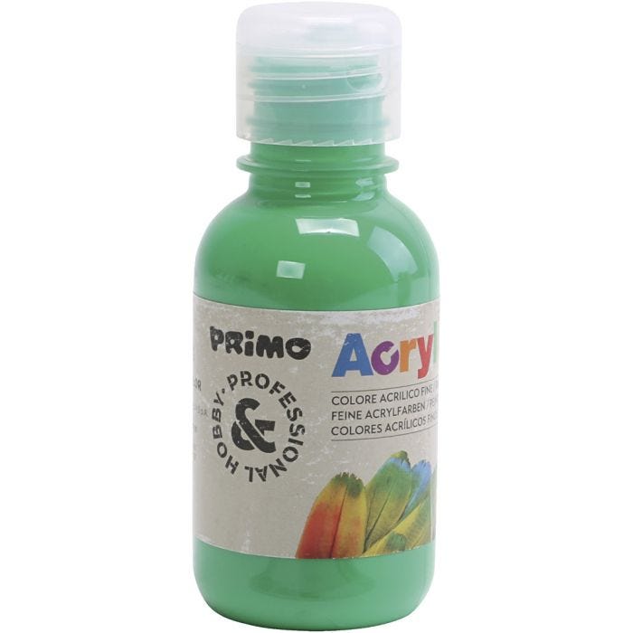 PRIMO luksus acrylmaling, grønn, 125 ml/ 1 fl.