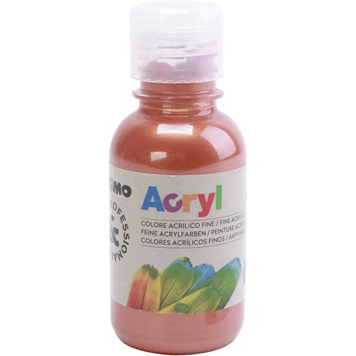 PRIMO luksus acrylmaling, kobber, 125 ml/ 1 fl.