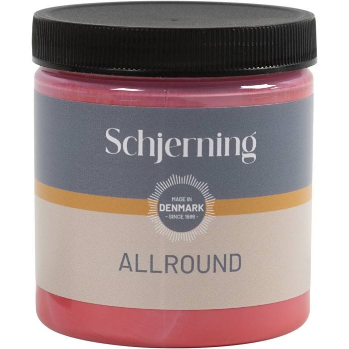 Utendørsmaling, rød, 250 ml/ 1 fl.