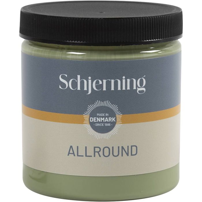 Utendørsmaling, silkematt, oliven, 250 ml/ 1 fl.