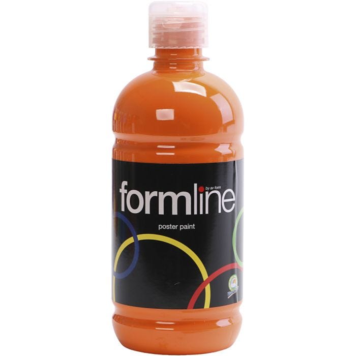 Temperamaling Matt, orange, 500 ml/ 1 fl.