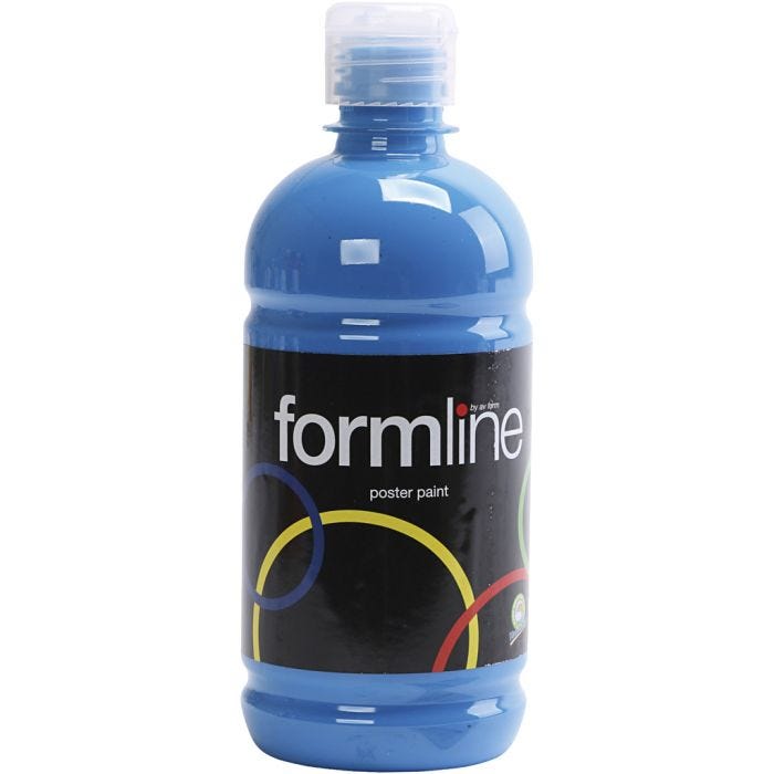 Temperamaling Matt, primær blå, 500 ml/ 1 fl.