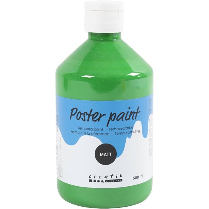 Temperamaling Matt, grønn, 500 ml/ 1 fl.