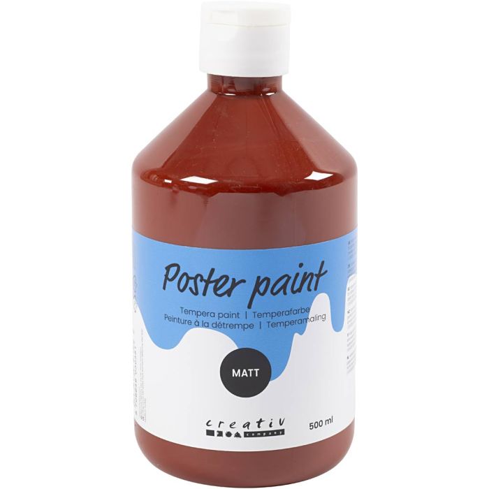 Temperamaling Matt, brun, 500 ml/ 1 fl.