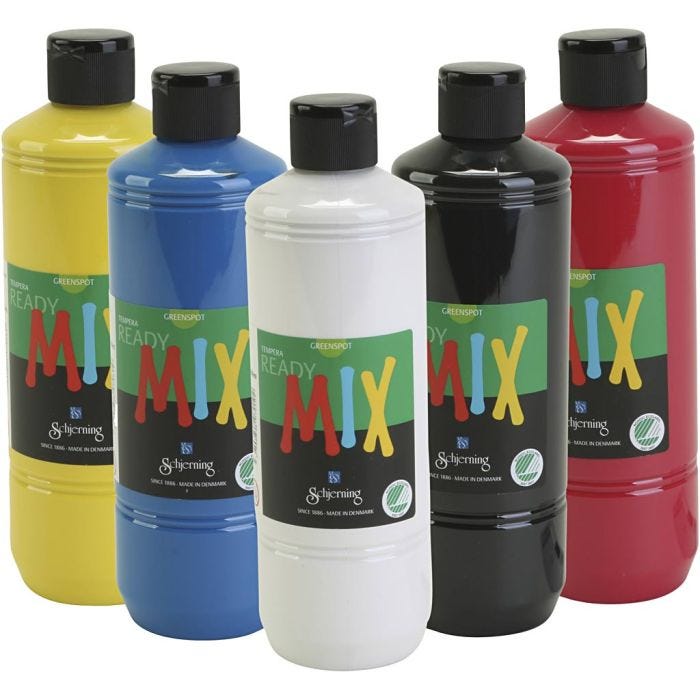 Greenspot Ready Mix, matt, ass. farger, 5x500 ml/ 1 pk.