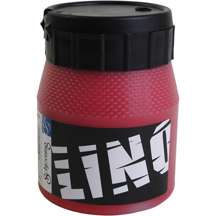 Linoleumsmaling, rød, 250 ml/ 1 boks