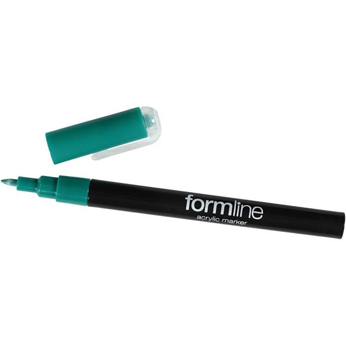 formline akryltusj, 0,7 mm, grønn, 1 stk.