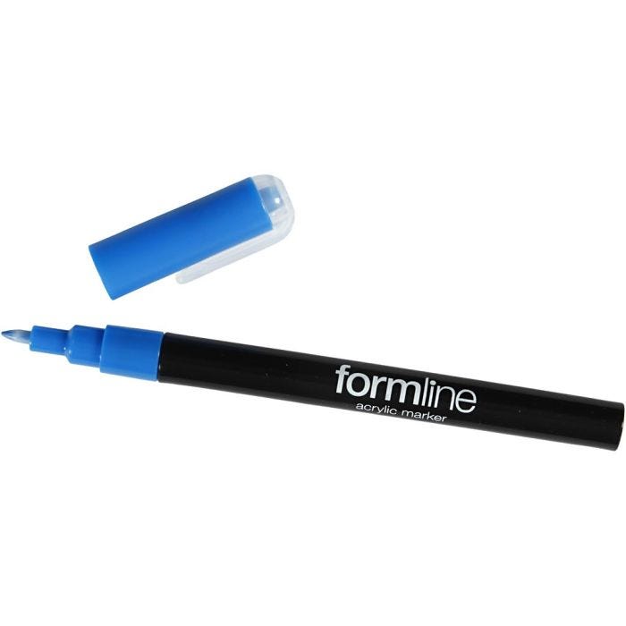 formline akryltusj, 0,7 mm, blå, 1 stk.