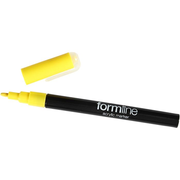 formline akryltusj, strek 0,9-1,3 mm, gul, 1 stk.