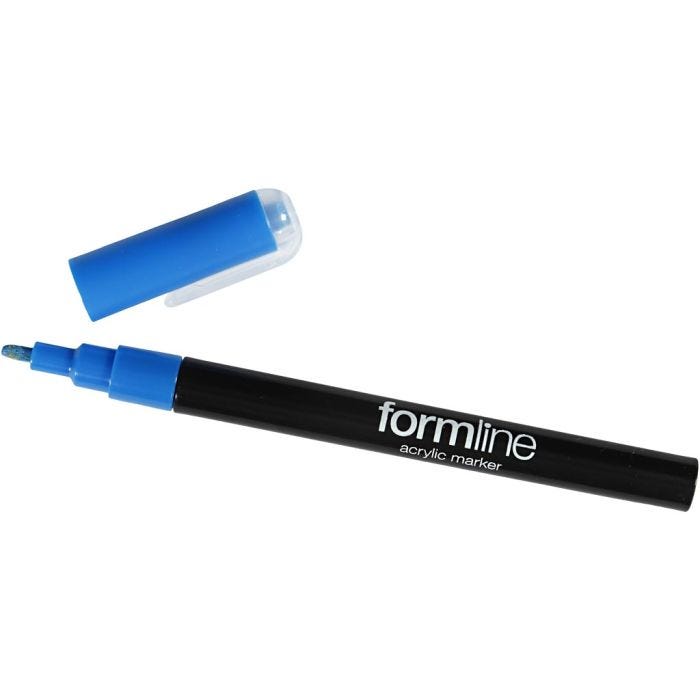 formline akryltusj, 0,9-1,3 mm, blå, 1 stk.