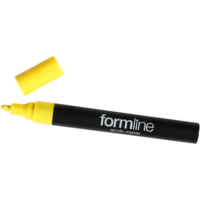 formline akryltusj, 2.5 mm, gul, 1 stk.