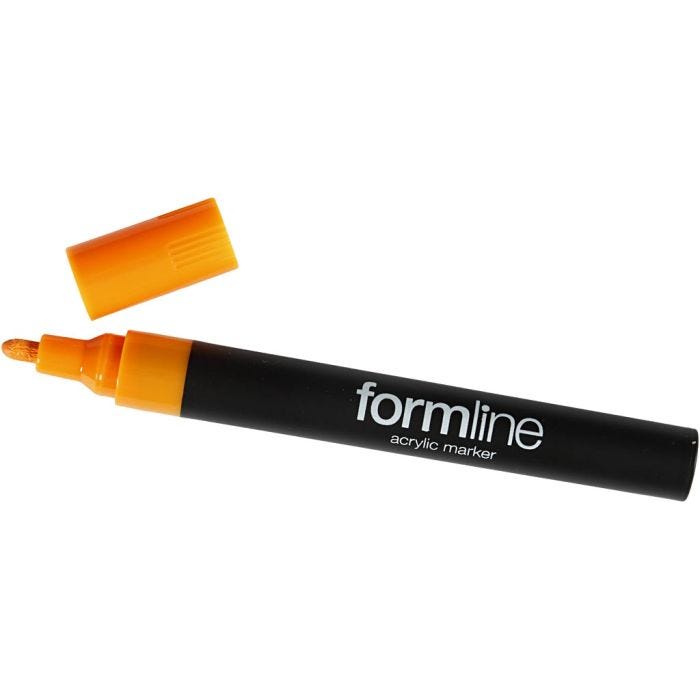 formline akryltusj, 2.5 mm, orange, 1 stk.