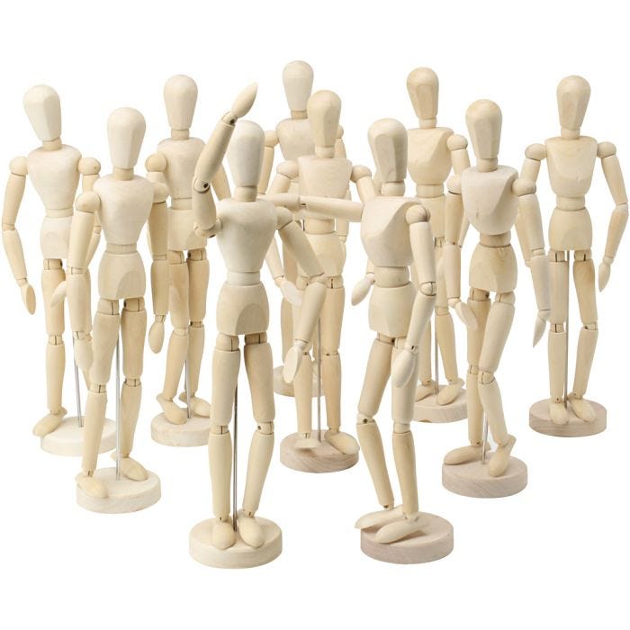 Modelldukke, H: 29 cm, 10 stk./ 1 pk.