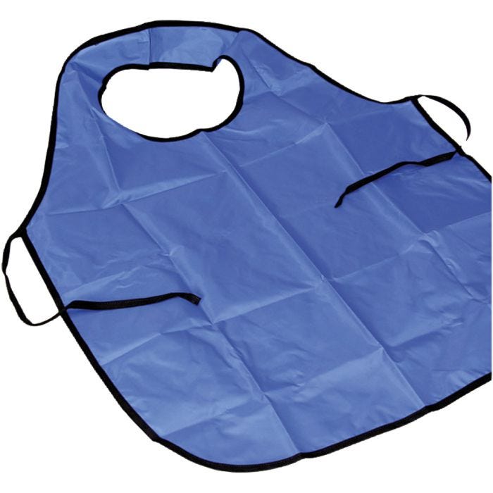 Forkle med krage, L: 70 cm, str. 8+ år, blå, 1 stk.
