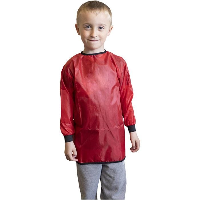 Maleforkle, L: 55 cm, str. 2-4 år, rød, 10 stk./ 1 pk.