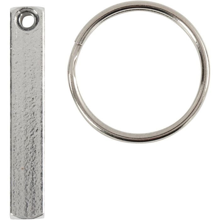 Nøkkelring Kit, str. 40x5 mm, 6 stk./ 1 pk.
