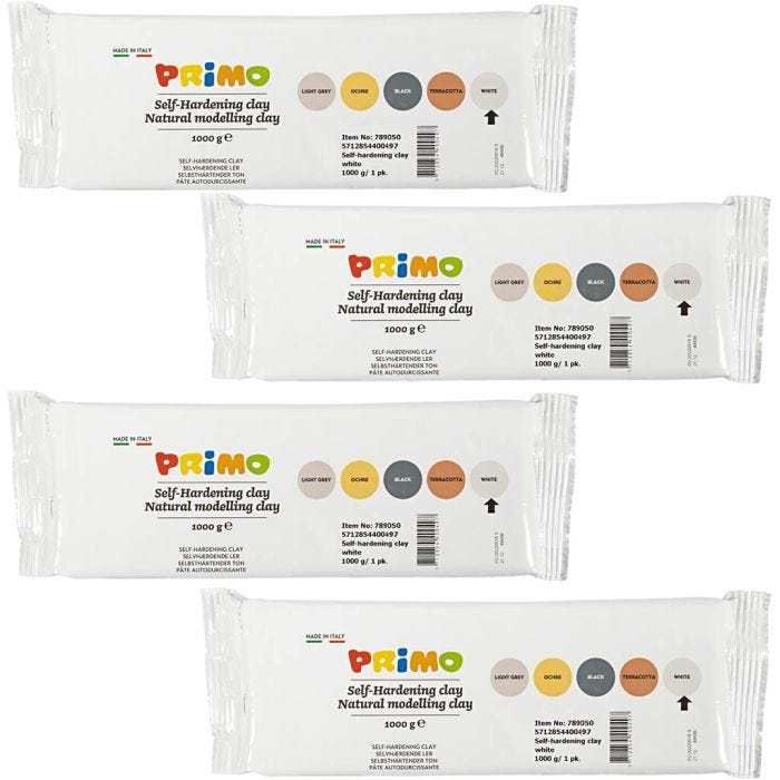 Selvherdende Leire, hvit, 4x1000 g/ 1 pk.