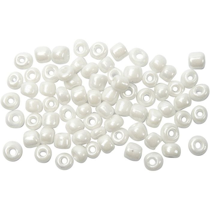 Rocaillesperler, dia. 4 mm, str. 6/0, hullstr. 0,9-1,2 mm, perlemor, 500 g/ 1 pk.
