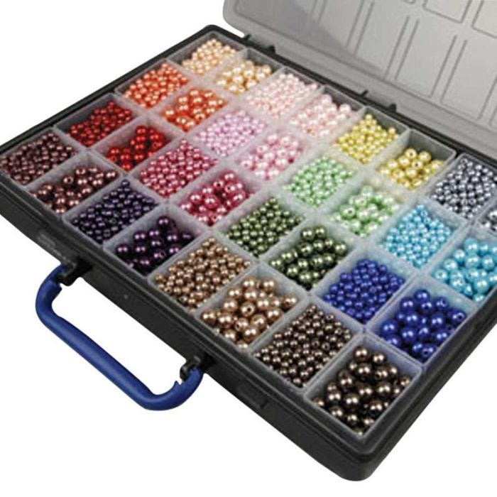 Luksus voksperler, hullstr. 1,5-2 mm, 32x20 g/ 1 pk.