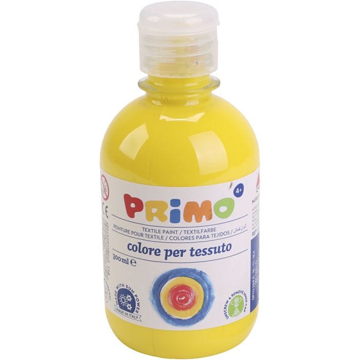 Tekstilmaling, gul, 300 ml/ 1 fl.