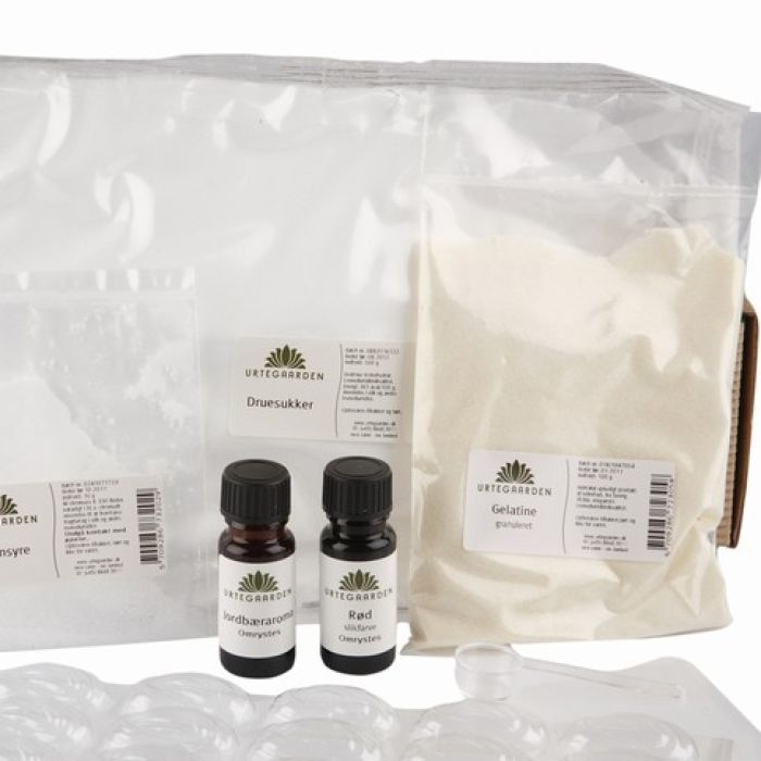 Jordbærvingummi veiledning