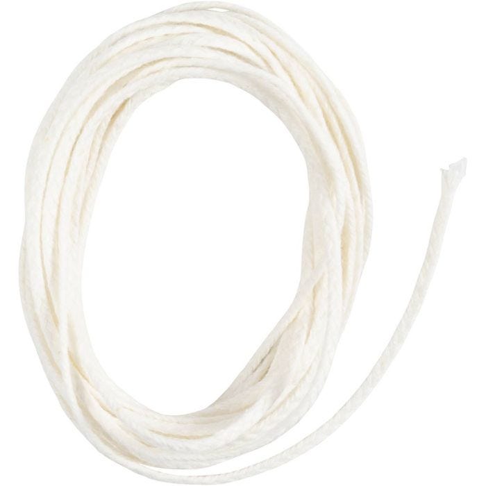 Veike til stearin, Egnet for formstøpte lys med en diameter på 50-70 mm , 3 m/1 pk., 100 g