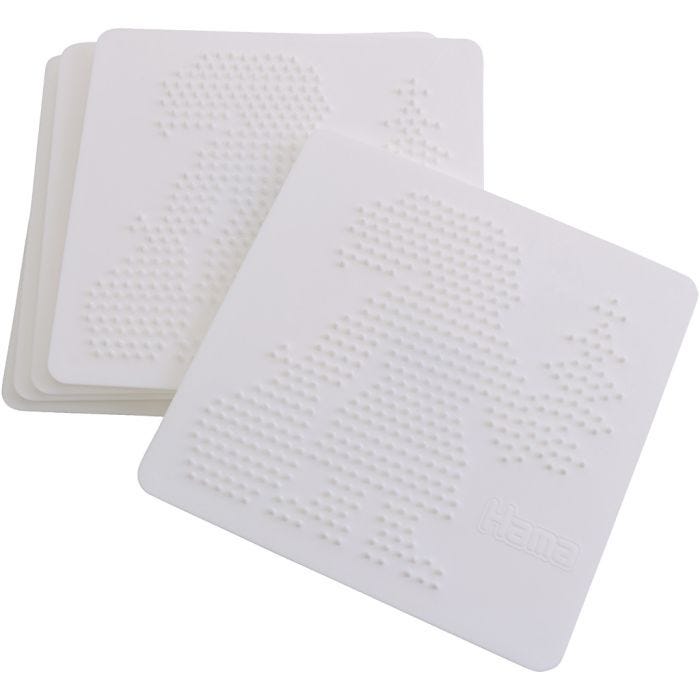 Perleplater, str. 15x15 cm, medium, 5 stk./ 1 pk.