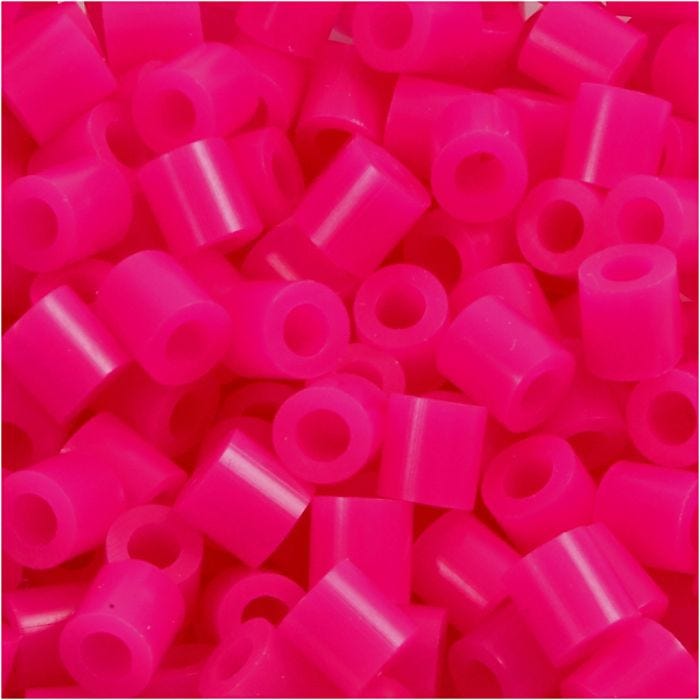 Rørperler, str. 5x5 mm, hullstr. 2,5 mm, medium, cerise (32258), 1100 stk./ 1 pk.