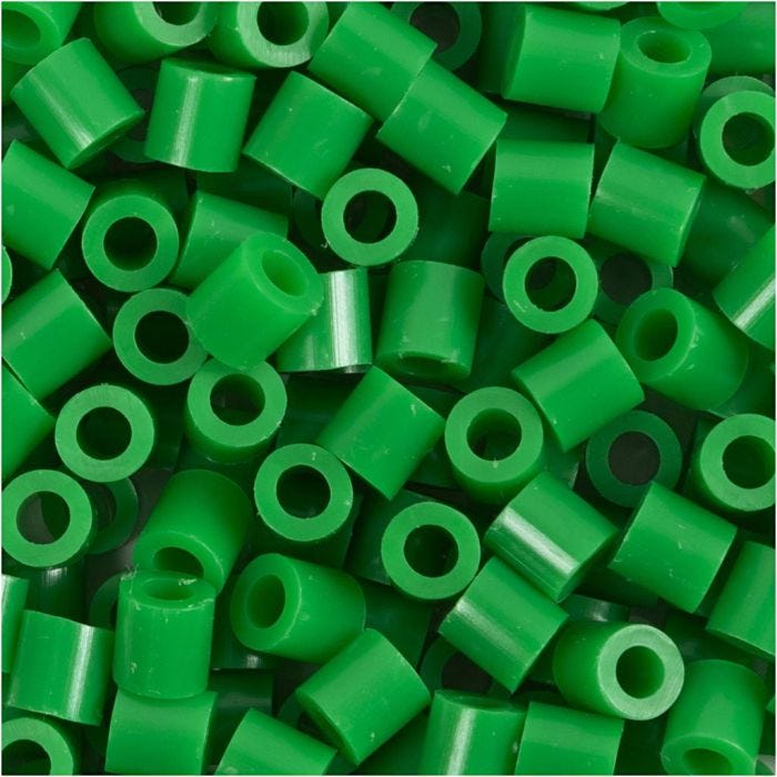 Rørperler, str. 5x5 mm, hullstr. 2,5 mm, medium, grønn (32230), 6000 stk./ 1 pk.