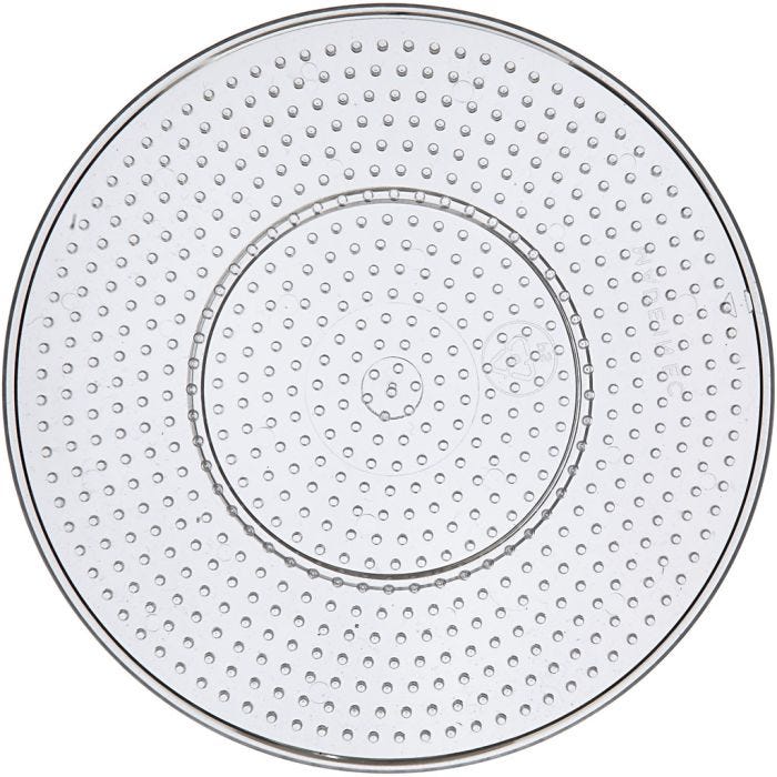 Perleplate, dia. 15 cm, medium, klar, 10 stk./ 1 pk.