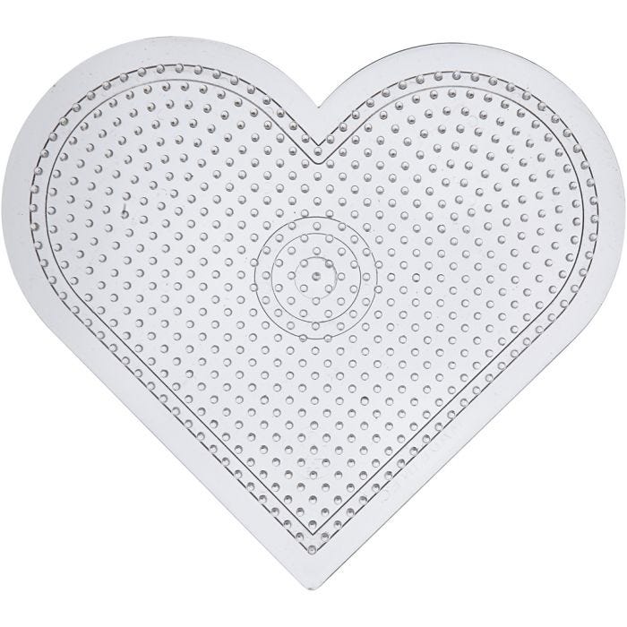 Perleplate, 15 cm, medium, klar, 1 stk.