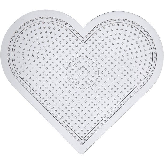 Perleplate, str. 15 cm, medium, klar, 10 stk./ 1 pk.