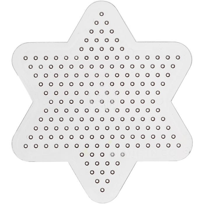 Perleplate, 10 cm, medium, klar, 1 stk.