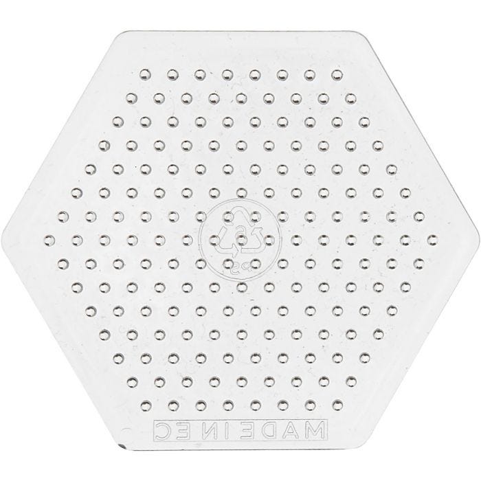 Perleplate, 7 cm, medium, klar, 1 stk.