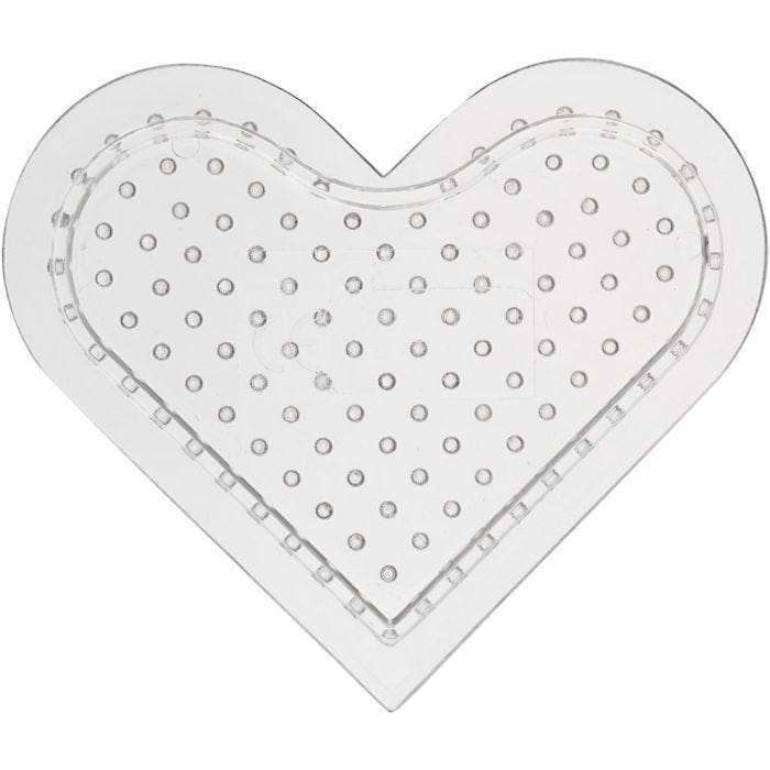 Perleplate, lite hjerte, str. 7 cm, medium, 10 stk./ 1 pk.