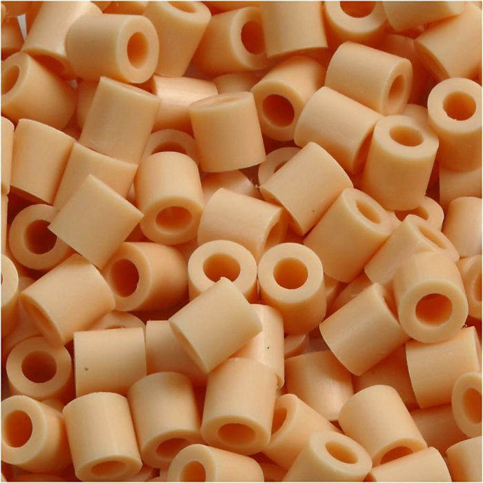PhotoPearls, str. 5x5 mm, hullstr. 2,5 mm, medium, lys pulver (7), 1100 stk./ 1 pk.