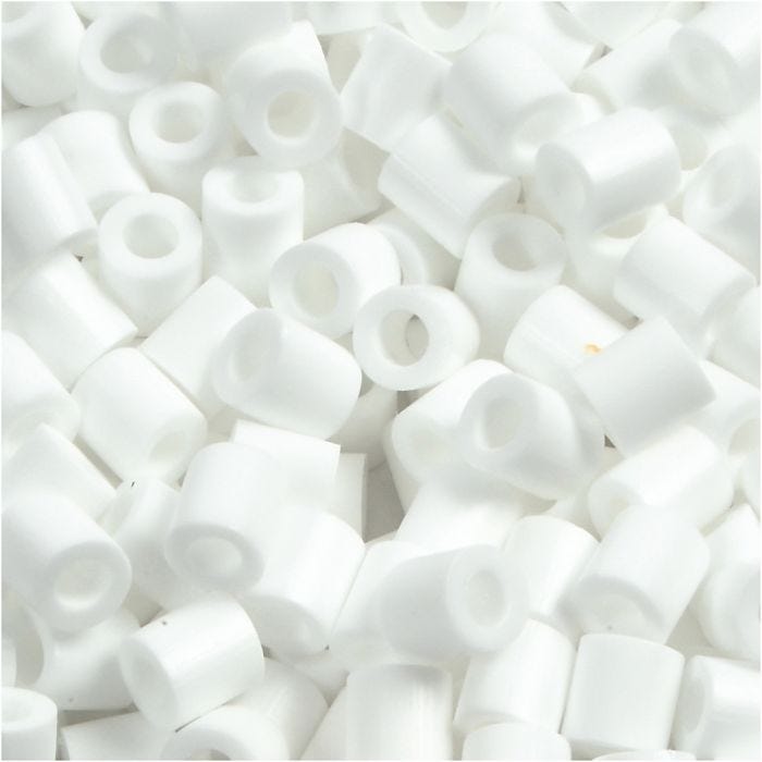 PhotoPearls, str. 5x5 mm, hullstr. 2,5 mm, medium, hvit (15), 6000 stk./ 1 pk.