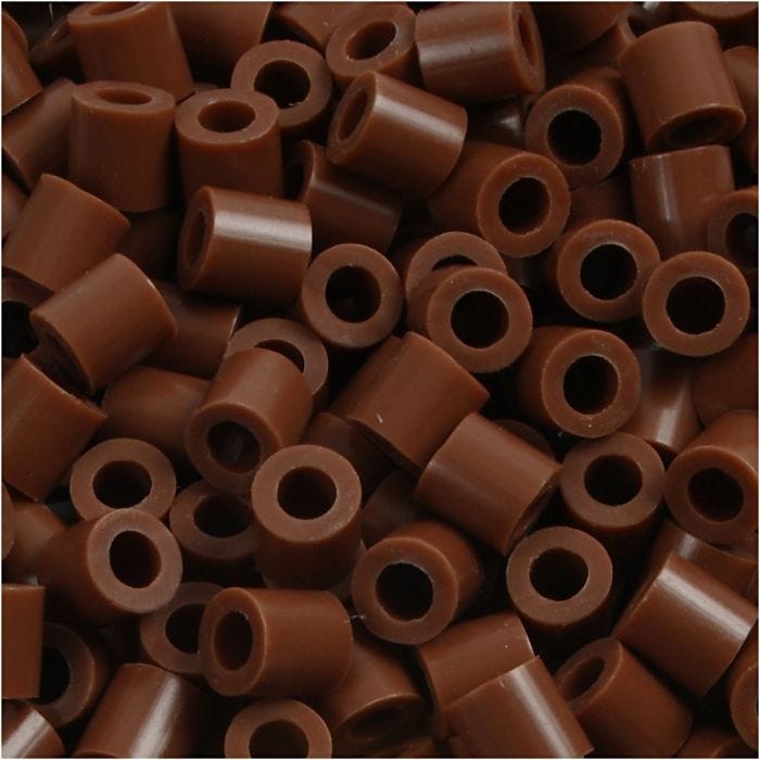 PhotoPearls, str. 5x5 mm, hullstr. 2,5 mm, medium, chocolate (27), 6000 stk./ 1 pk.