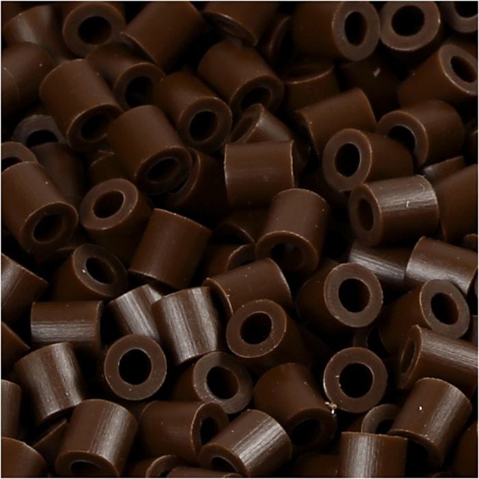 PhotoPearls, str. 5x5 mm, hullstr. 2,5 mm, medium, mørk brun (2), 6000 stk./ 1 pk.