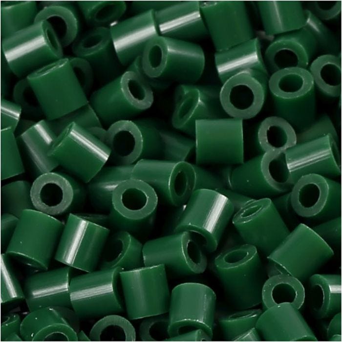 PhotoPearls, str. 5x5 mm, hullstr. 2,5 mm, medium, mørk grønn (9), 1100 stk./ 1 pk.