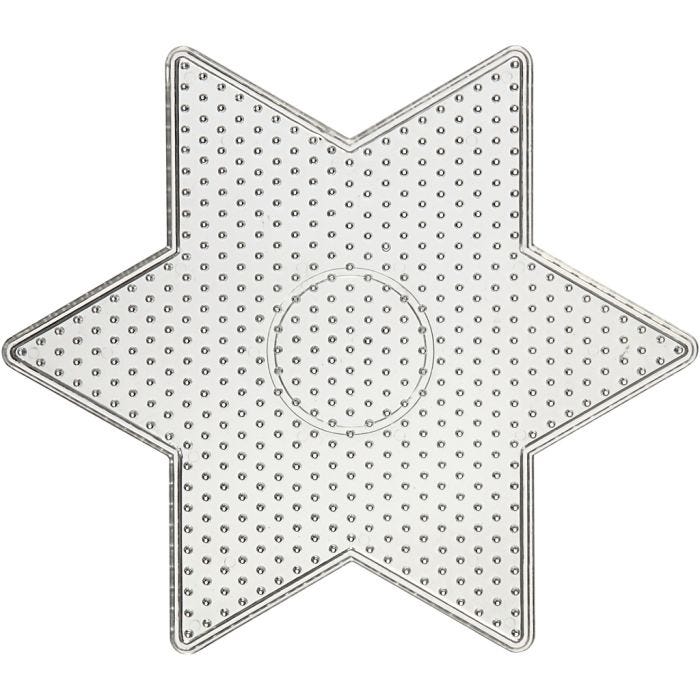 Perleplate, 15x15 cm, medium, klar, 1 stk.