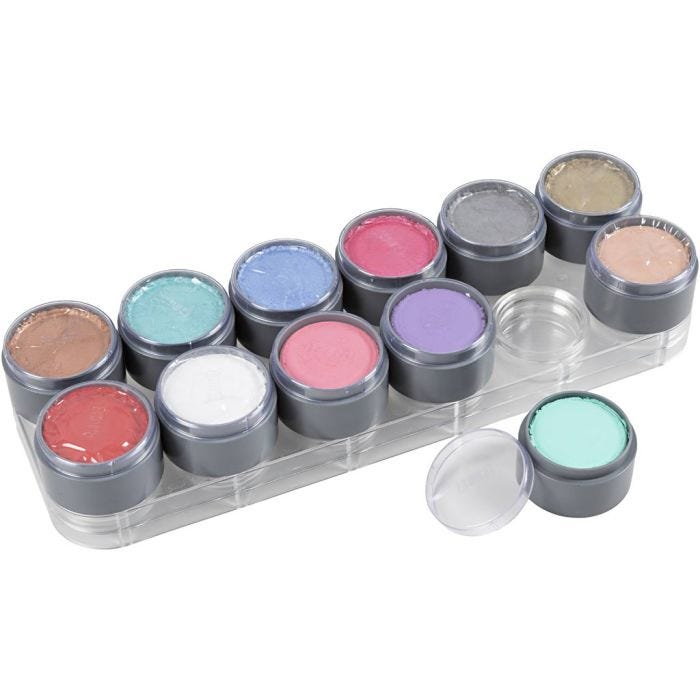 Grimas Ansiktsmaling - Sminkepalett, ass. farger, 12x15 ml/ 1 stk.