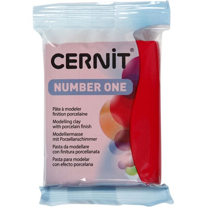Cernit, julerød (463), 56 g/ 1 pk.