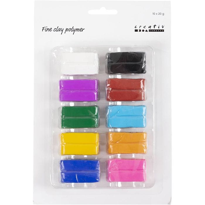 Fin Polymerleire, colorful, 10x20 g/ 1 pk.